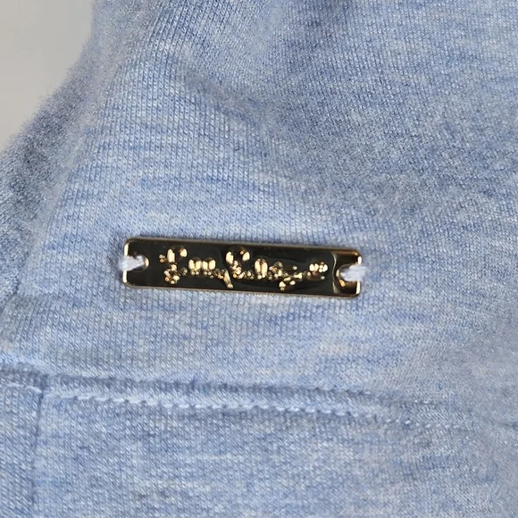 Lilly Pulitzer Belinda Light Blue Long Sleeve Cowl Neck Pullover Top Size Small - Picture 9 of 15